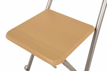 Inklapbare barkruk zilver / beuken