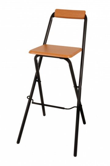 Inklapbare barkruk zwart / kersen